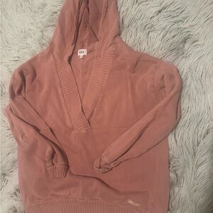 BKE Women's V-Neck Hoodie Sweater in Pink